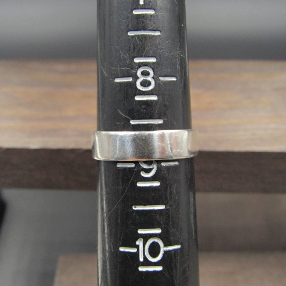 Size 8.75 Sterling Silver RSG Initial Band Ring - Picture 6 of 8